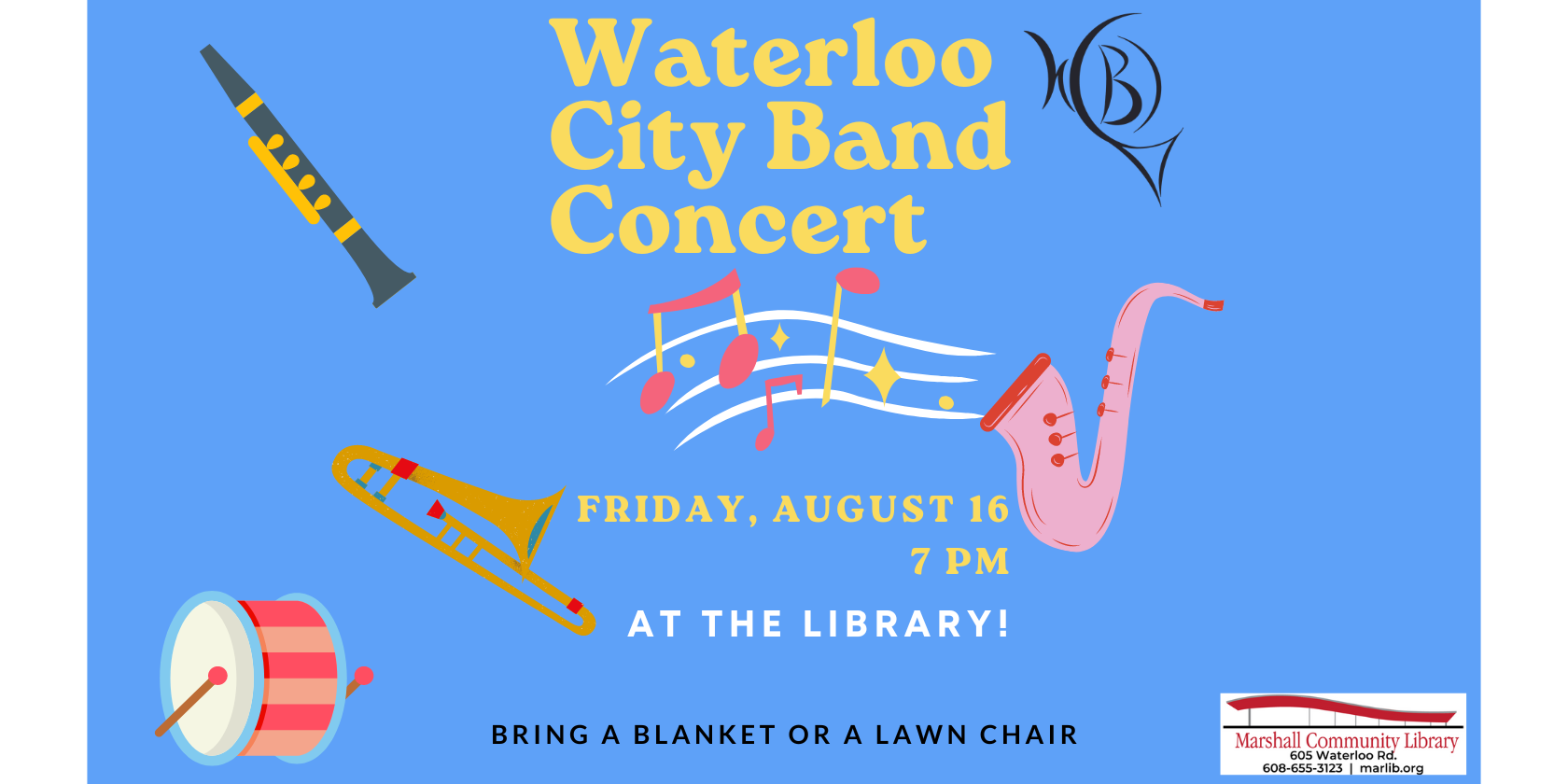 Waterloo City Band Concert - August 16th, 7 PM