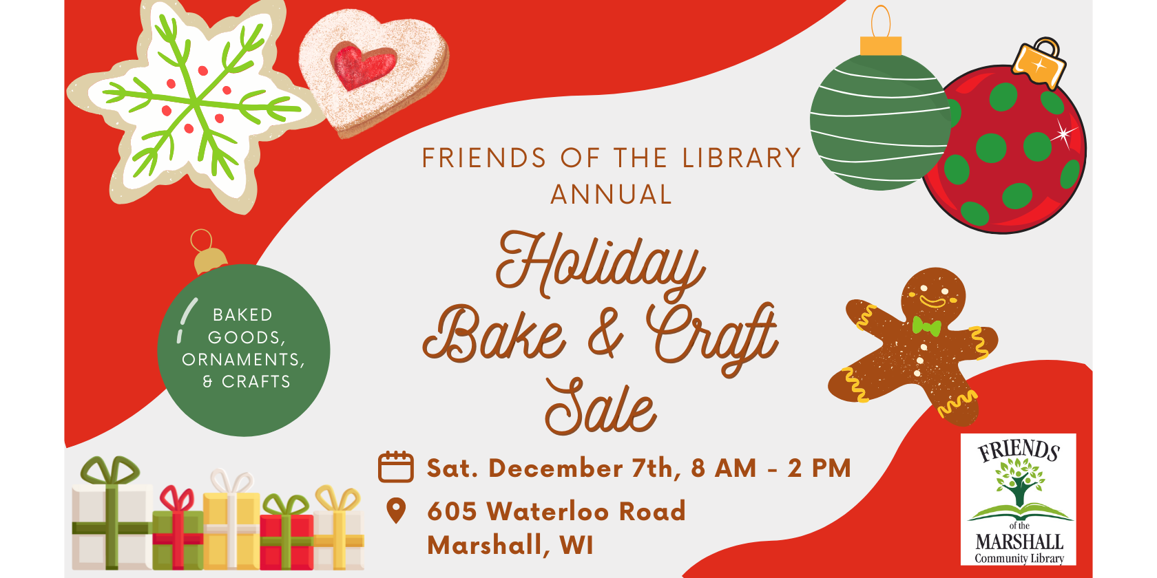 Holiday bake & craft - December 7th 8 AM - 2 PM