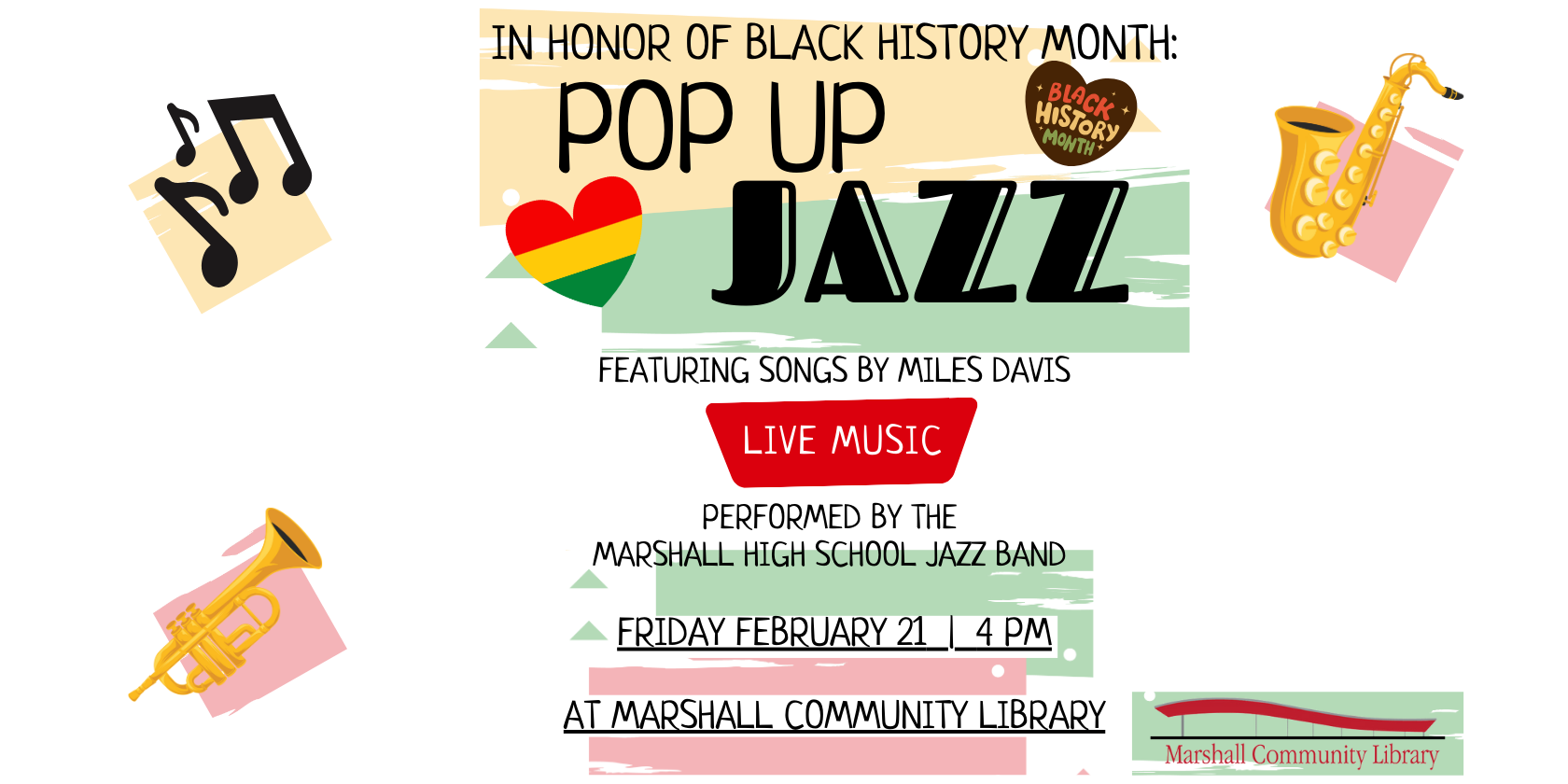 Pop up Jazz - Friday, February 21 at 4 PM